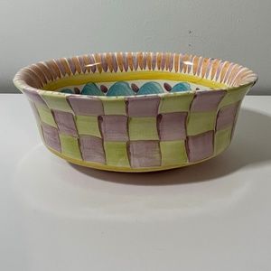 Mackenzie Childs Oval Chowder Checkerboard Bowl 1983